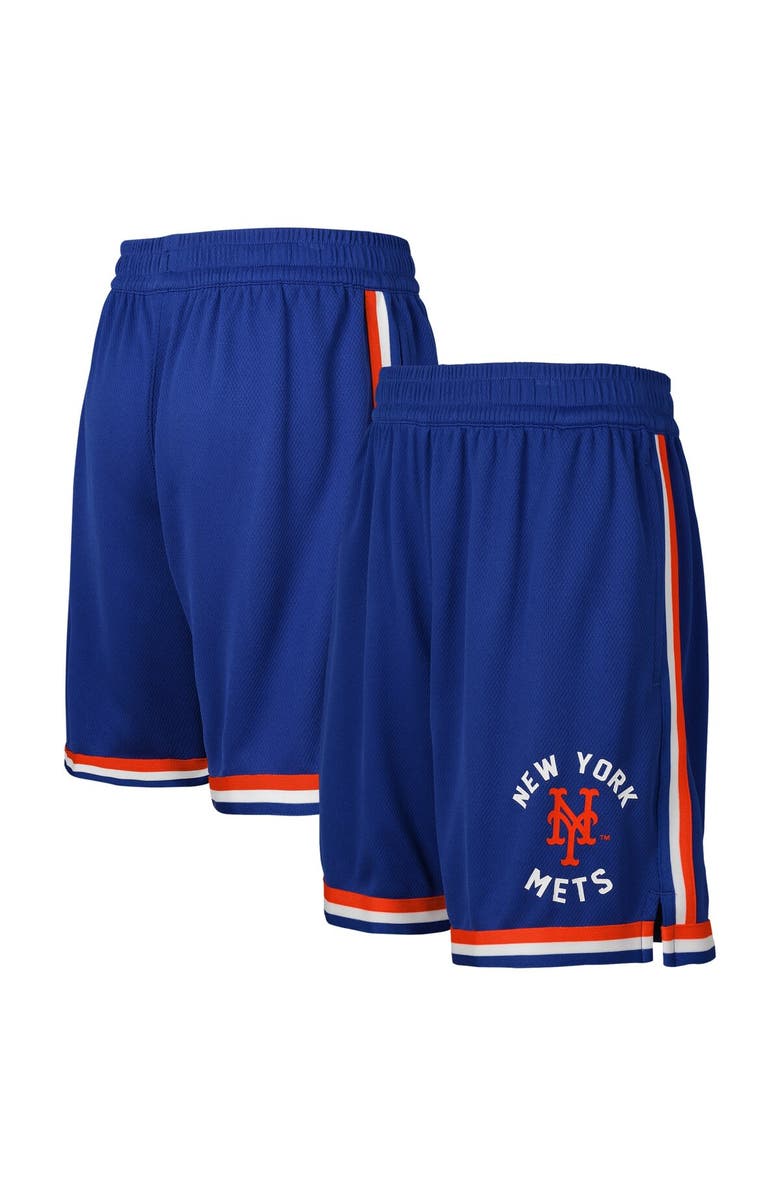 Outerstuff Youth Fanatics Branded Royal New York Mets Hit Home Mesh Shorts, Alternate, color,