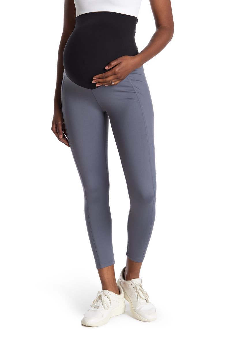 Daily Pocket 7/8 Maternity Leggings, Main, color, GREY FOLKSTONE
