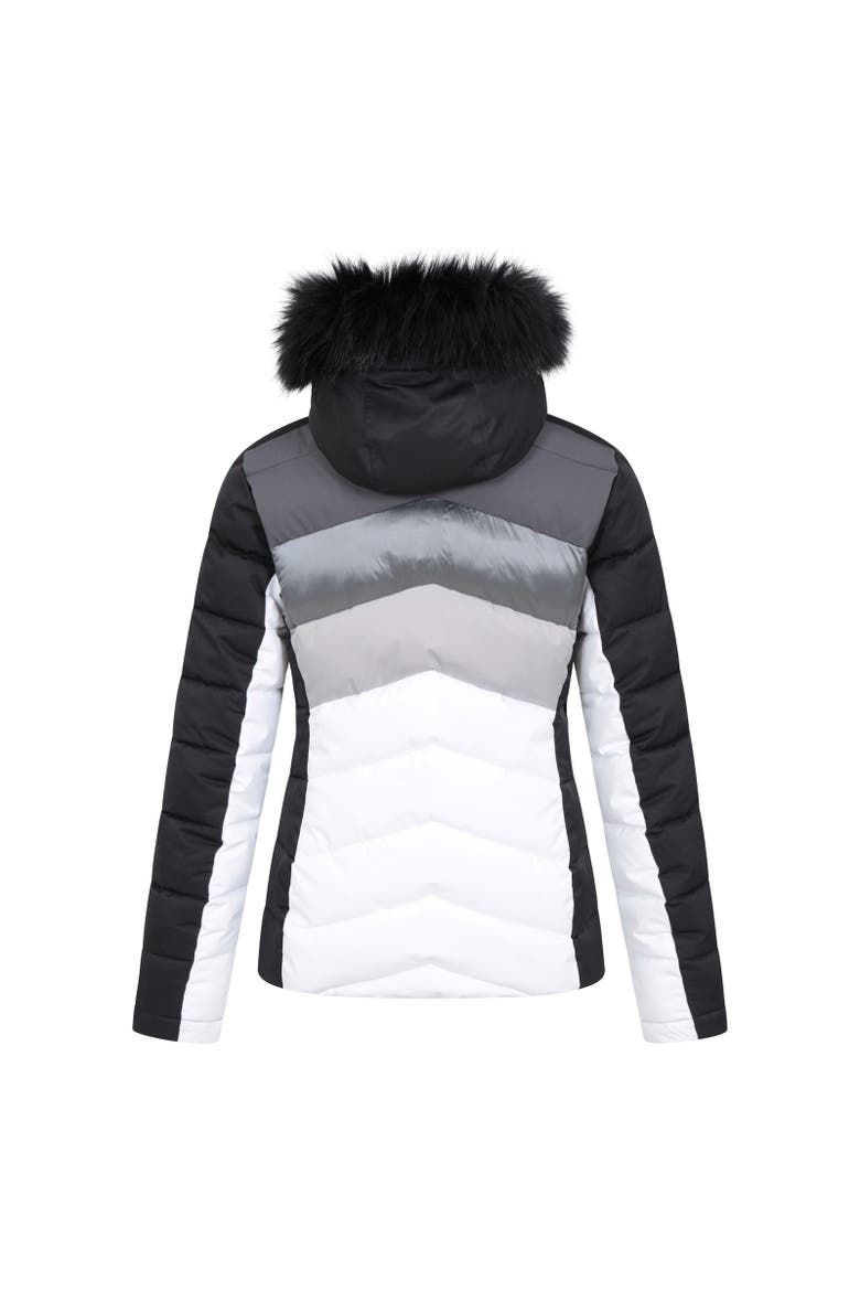 Cascade Padded Ski Jacket, Alternate, color, White and Black