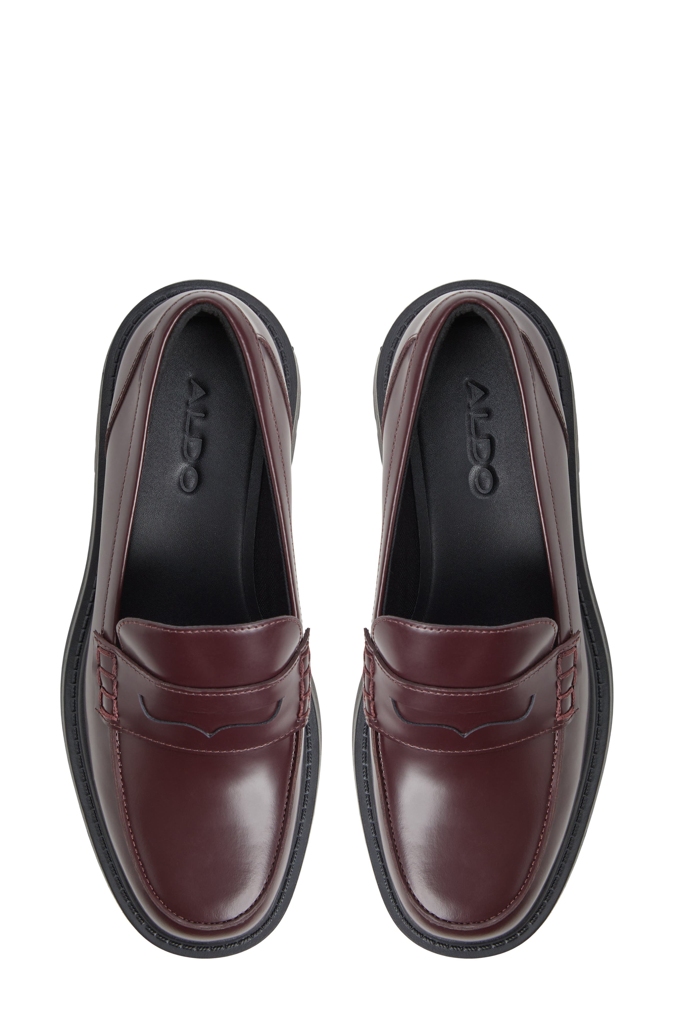 ALDO Cadaycia Platform Penny Loafer, Alternate, color, Bordo