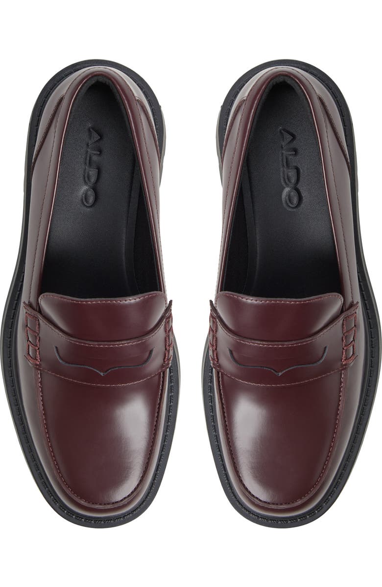 ALDO Cadaycia Platform Penny Loafer, Alternate, color, Bordo