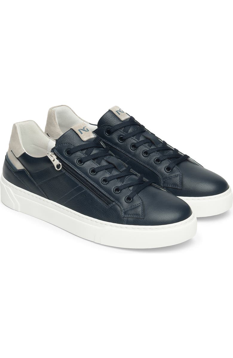 NeroGiardini Low Top Side Zip Sneaker, Main, color,