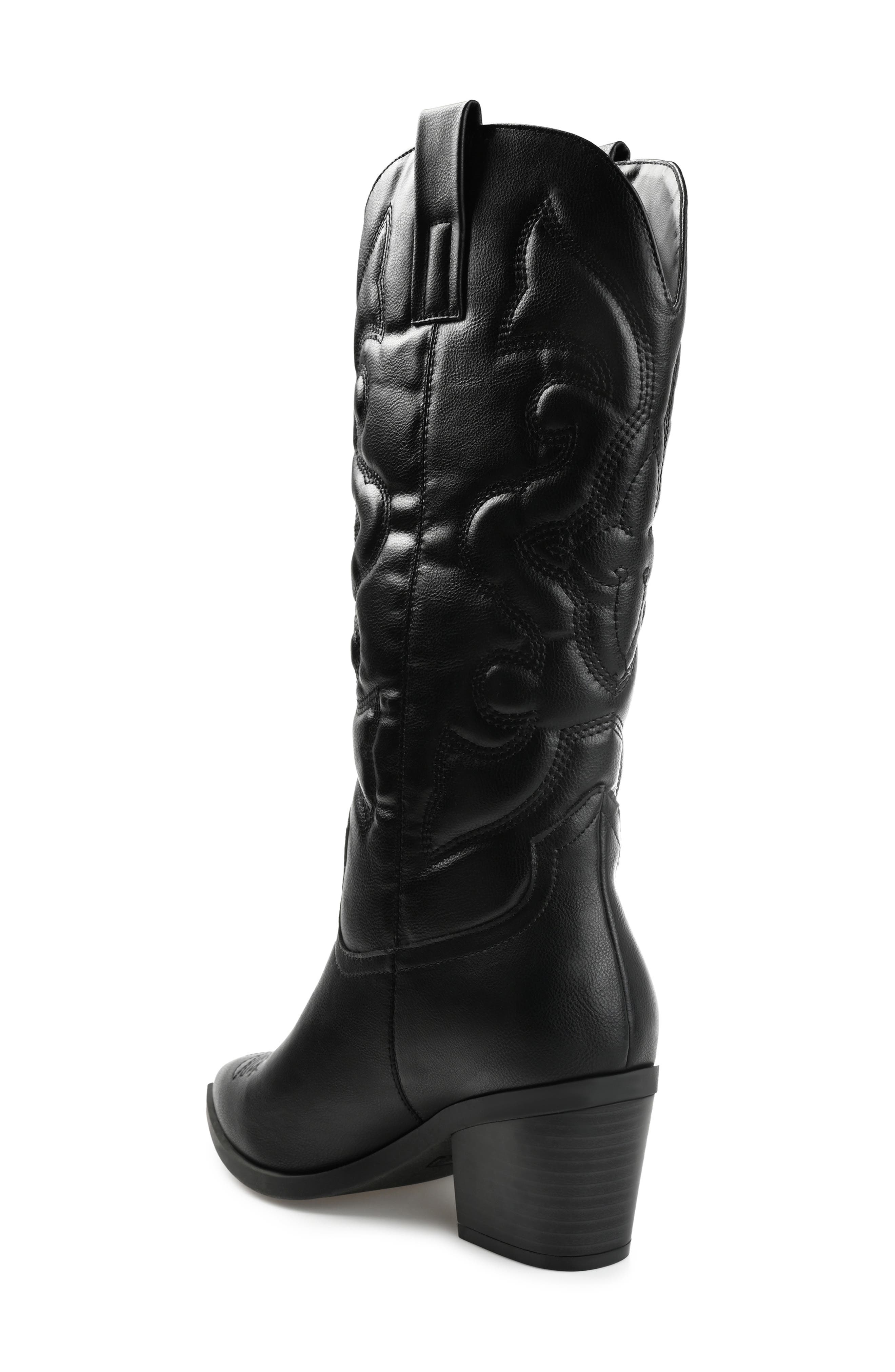 Chantry Western Boot, Alternate, color, BLACK