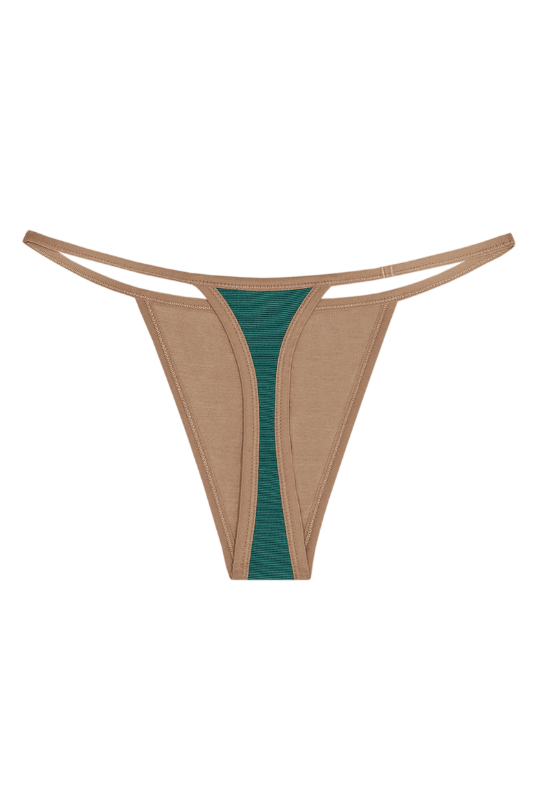 Low Rise String Thong, Alternate, color, Tan