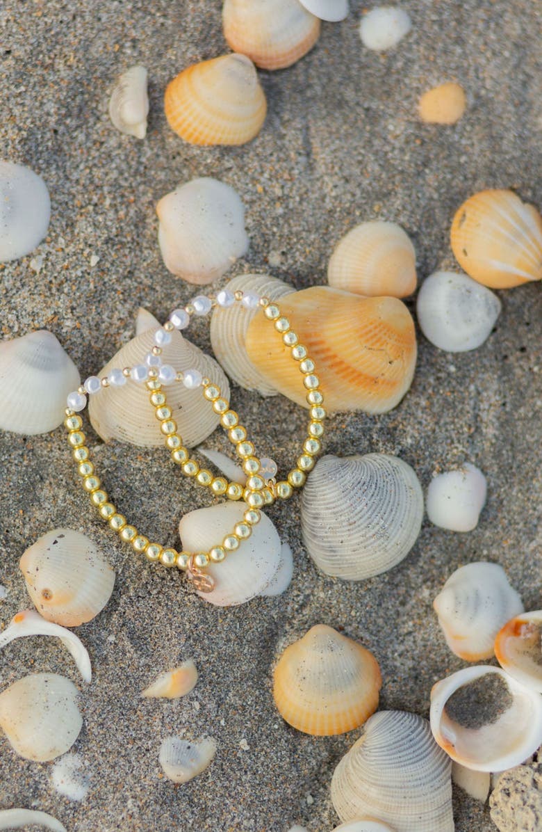 Bits & Bows Coastal Stars Girls' Bracelet, Alternate, color, Gold