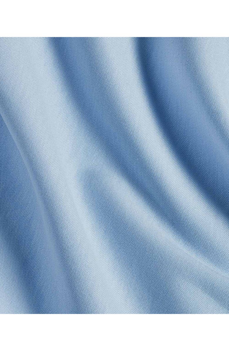 David Donahue Knit Cotton Button-Up Shirt, Alternate, color, Sky