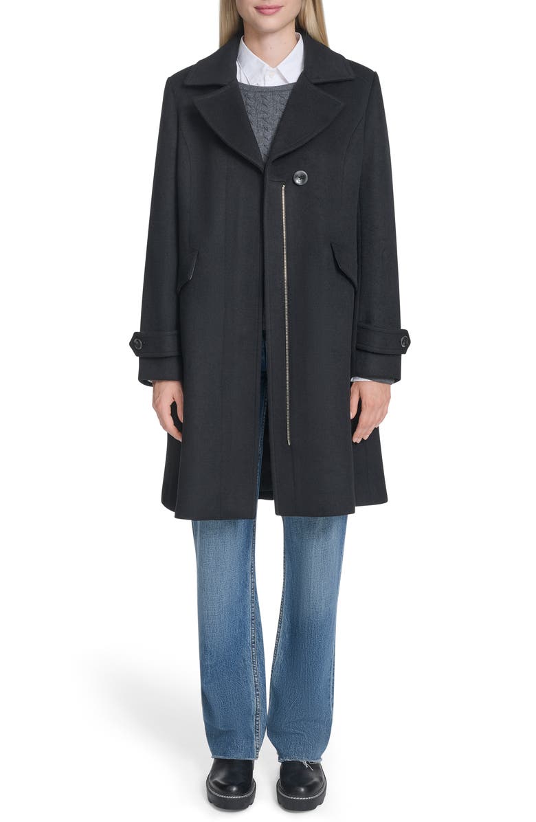 Cole Haan Wool Blend Coat, Main, color, Black