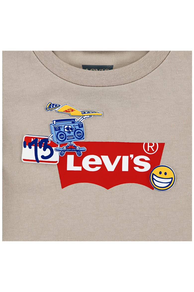 '73 Graphic T-Shirt & Shorts Set, Alternate, color, OATMEAL