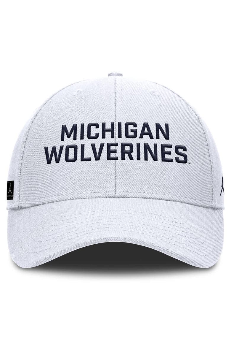 Nike Men's Nike White Michigan Wolverines Rise Practice Adjustable Hat, Alternate, color, White