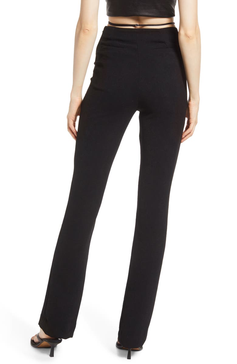 HOUSE OF CB Women's Layla V-Front Trousers, Alternate, color, Black