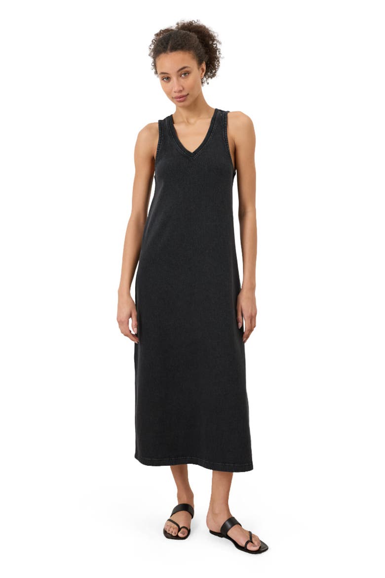 Organic Cotton Weekends Tank Dress, Main, color, Washed Black