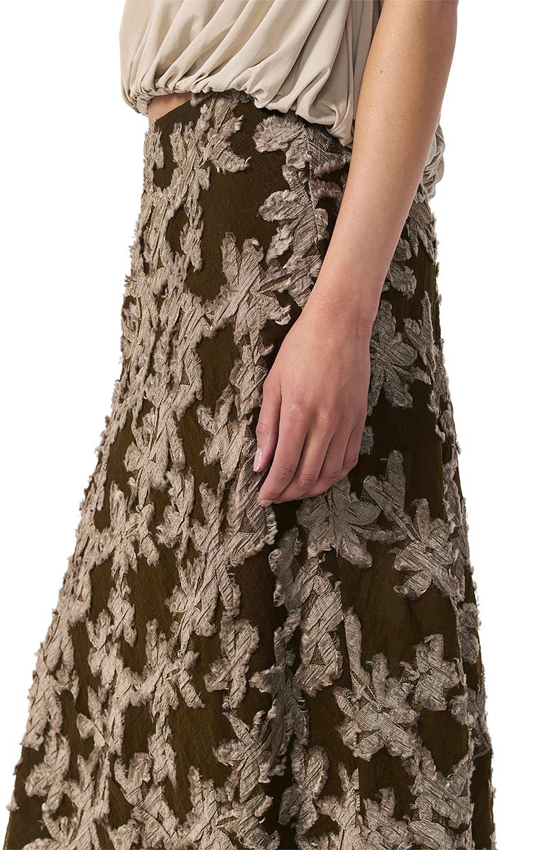 rag & bone Wren Print Maxi A-Line Skirt, Alternate, color, Olive