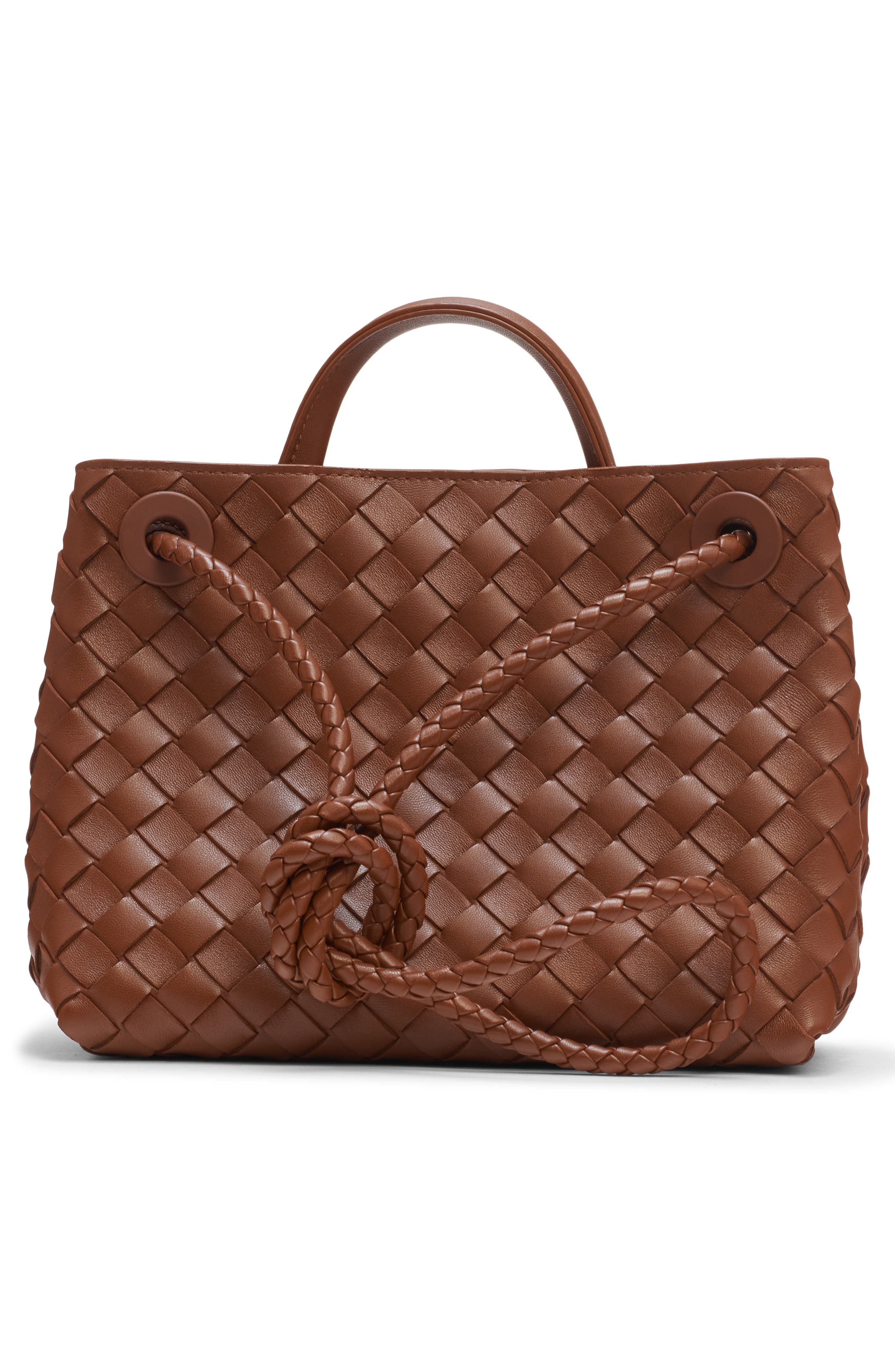 Small Andiamo Intrecciato Shoulder Bag, Alternate, color, 2385 TANNIN-MB-TANNIN