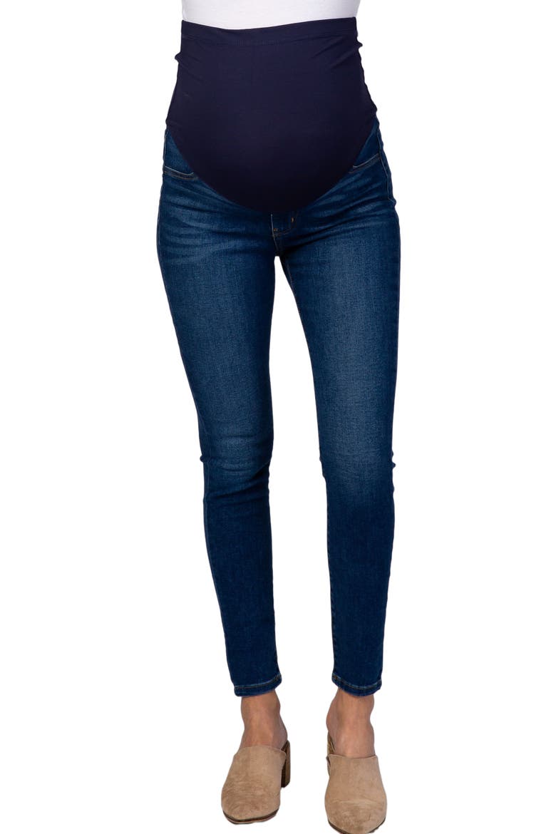 Skinny Maternity Jeans, Alternate, color, Navy Blue
