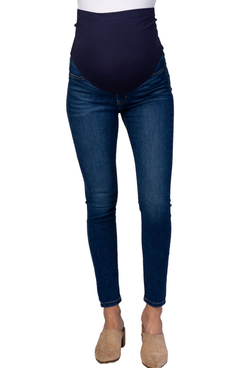 PinkBlush Skinny Maternity Jeans, Alternate, color, Navy Blue