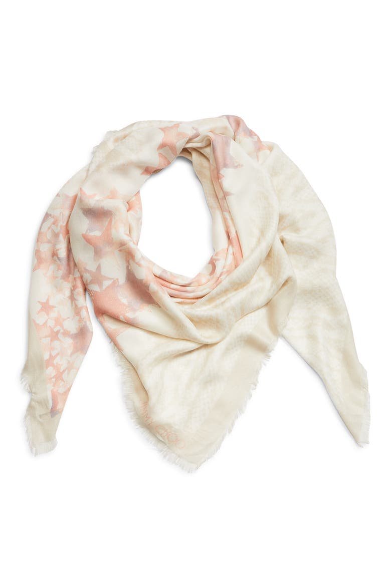 Star & Python Print Shawl, Alternate, color, BALLET PINK