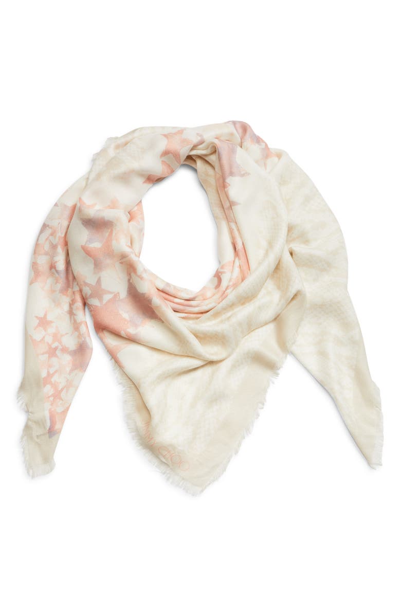 Jimmy Choo Star & Python Print Shawl, Alternate, color, 