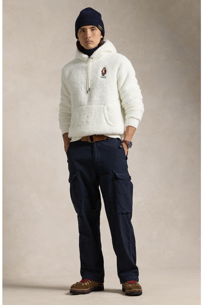 Polo Bear High Pile Fleece Hoodie, Alternate, color, F24 NEVIS HOLIDAY BEAR