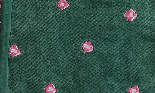 Tiramisu Embroidered Set Of 4 Cocktail Napkins In Green