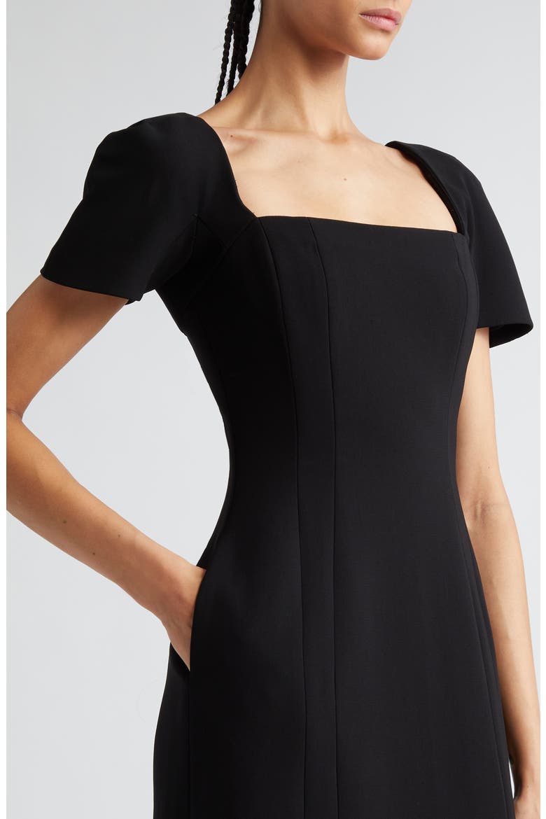 Elvie Short Sleeve Sheath Dress, Alternate, color, BLACK