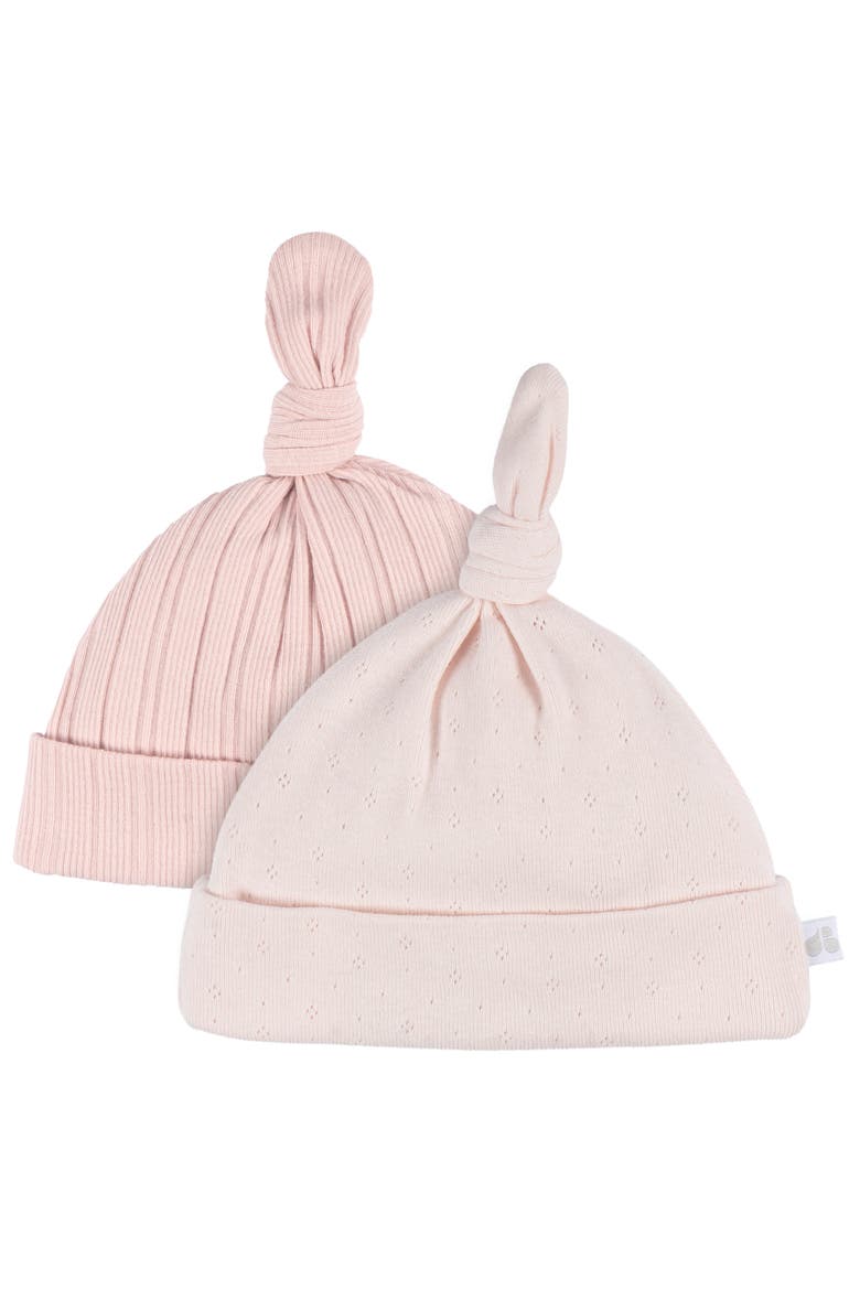 Caps and No Scratch Mittens Set, Alternate, color, Pink