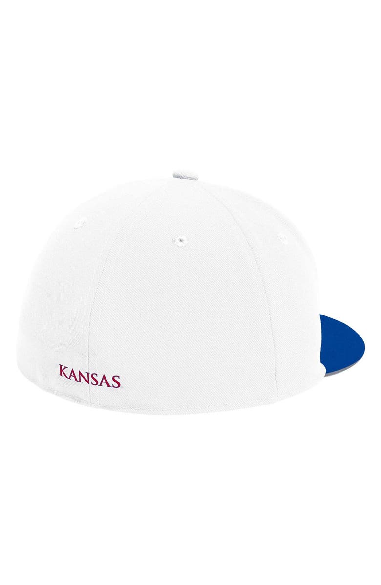 adidas Men's adidas White Kansas Jayhawks On-Field Baseball Fitted Hat, Alternate, color, White
