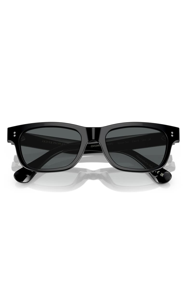 Oliver Peoples Rosson Sun 53mm Gradient Polarized Square Sunglasses, Alternate, color, Black Polarized