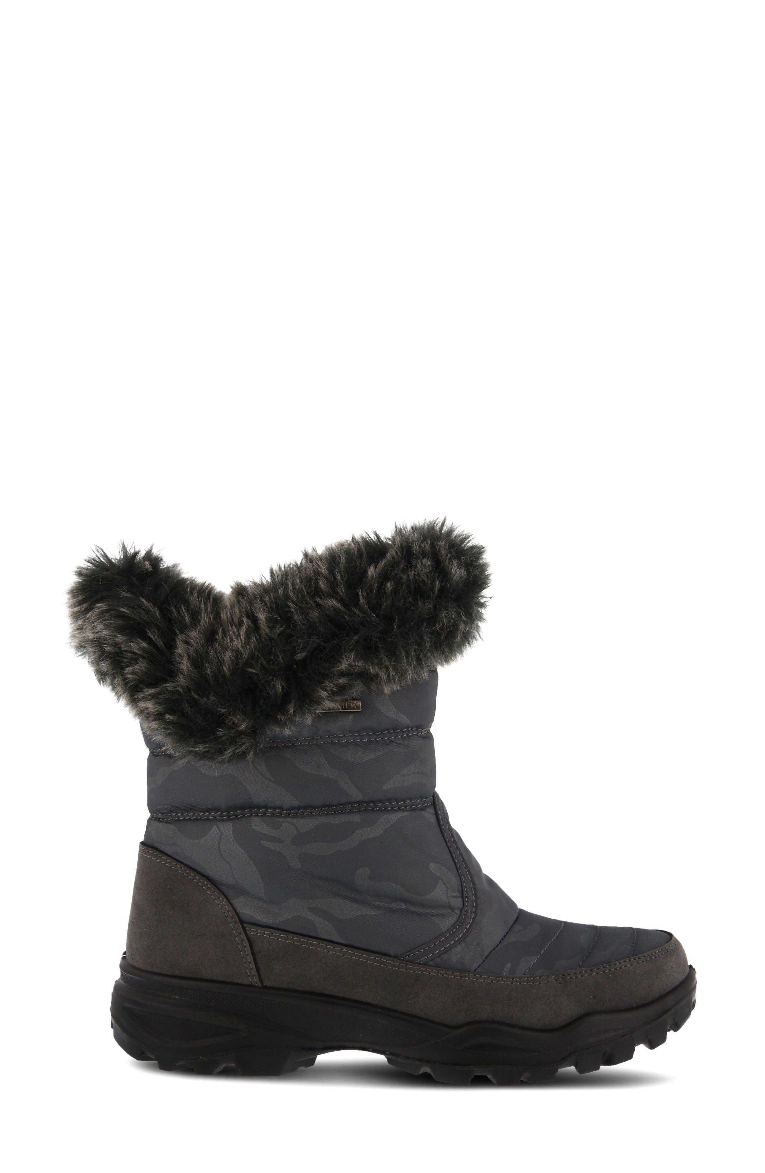 Spring Step Korine Waterproof Faux Fur Bootie, Alternate, color, 