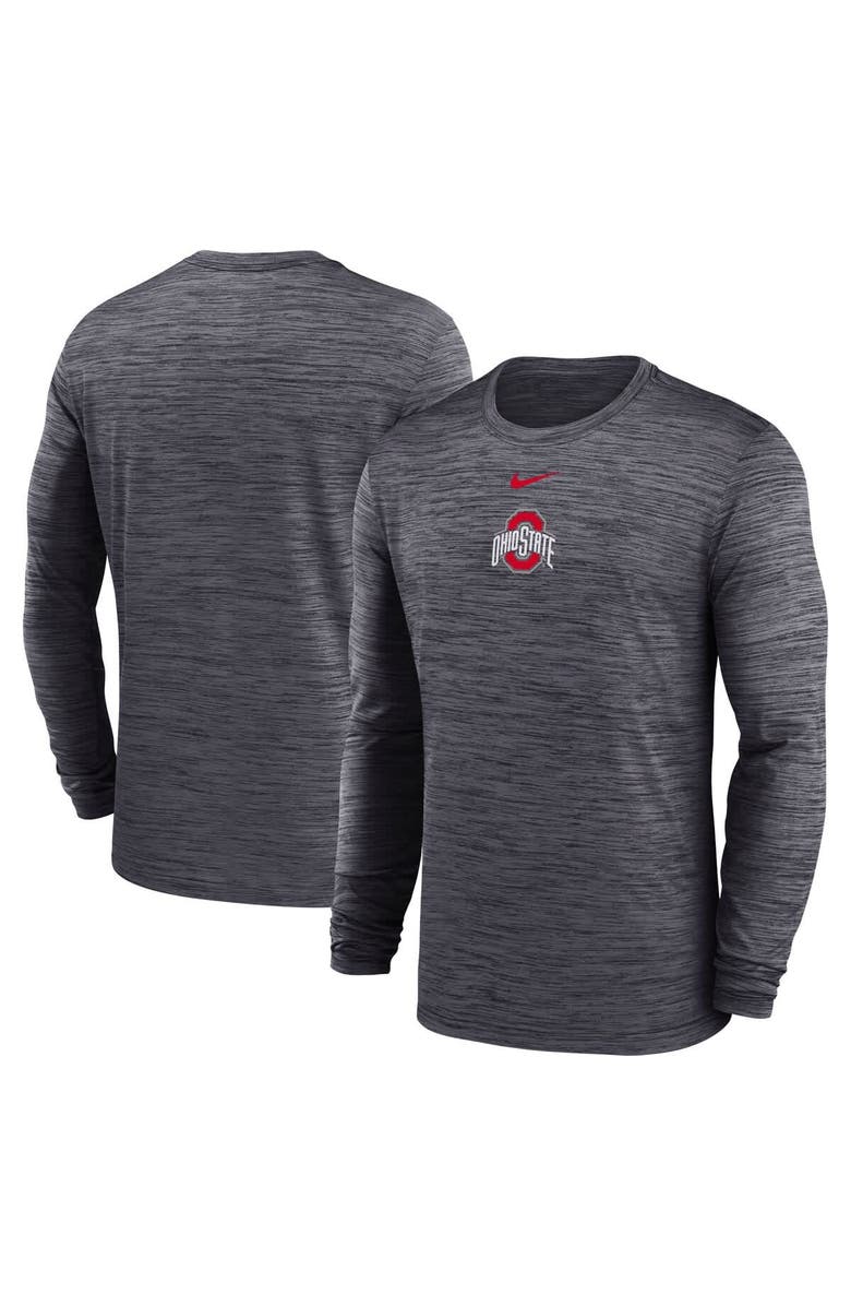 Nike Men's Nike Black Ohio State Buckeyes 2025 Sideline Velocity Performance Long Sleeve T-Shirt, Main, color, Black