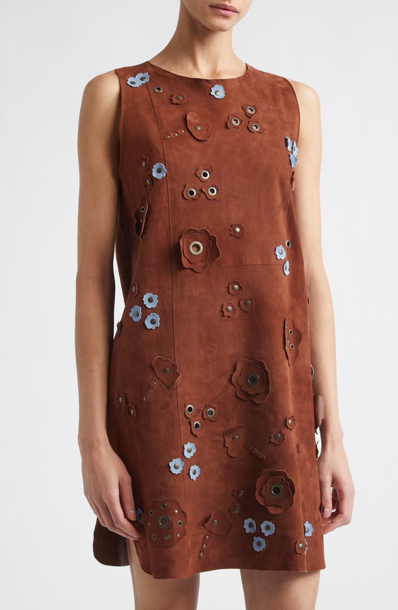 Marni Two-Tone Mixed Media Asymmetric Midi Dress, Alternate, color, 00B42 Turquoise