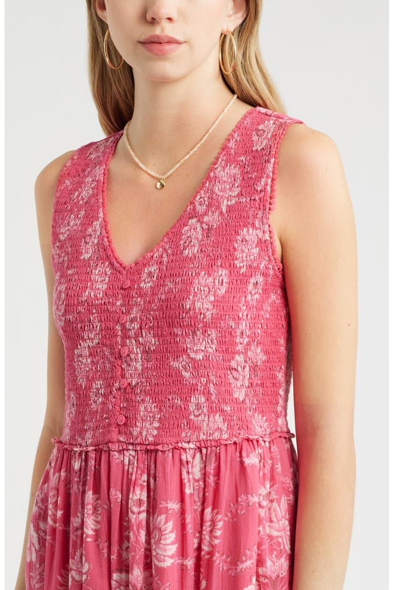 smocked tank midi dress Smocked Tank Dress SAND Dollar / L