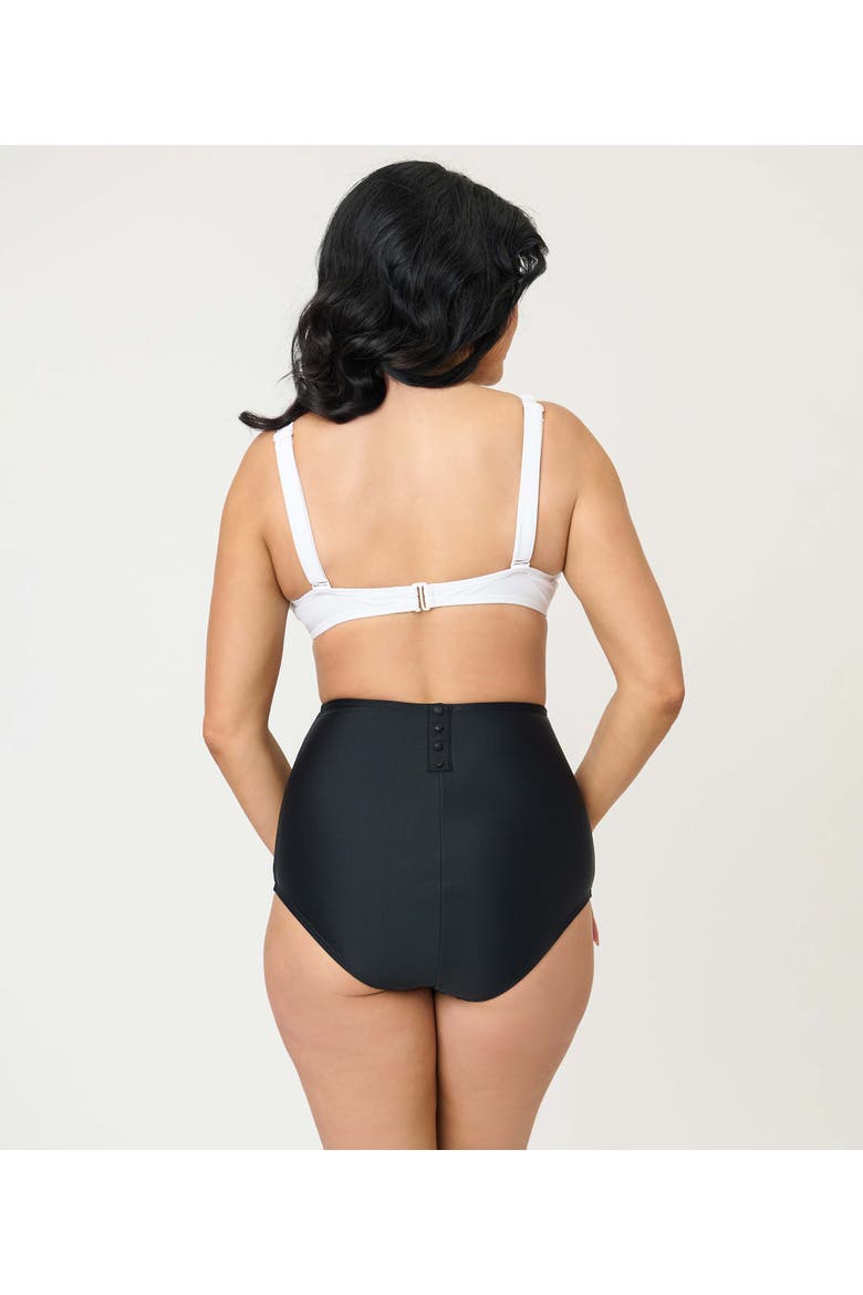 High Waist Louise Bikini Bottom, Alternate, color, Black Solid