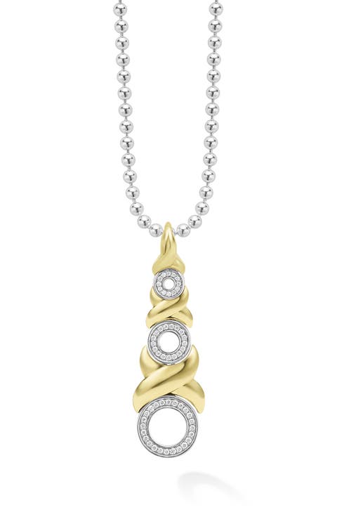 Embrace XO Pavé Diamond Pendant Necklace