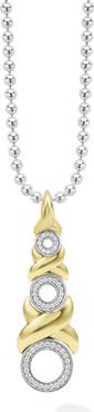 LAGOS Embrace XO Pavé Diamond Pendant Necklace