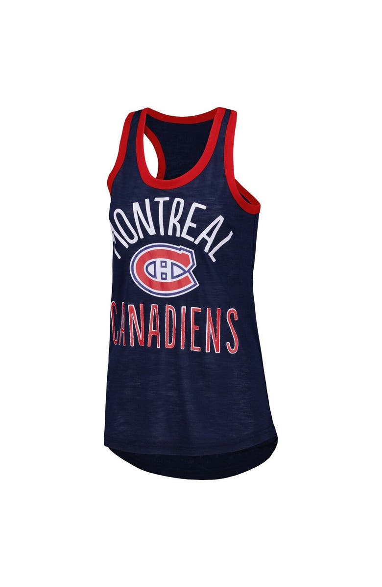 G-III 4HER BY CARL BANKS Women's G-III 4Her by Carl Banks Navy Montreal Canadiens First Base Racerback Scoop Neck Tank Top, Alternate, color, Navy