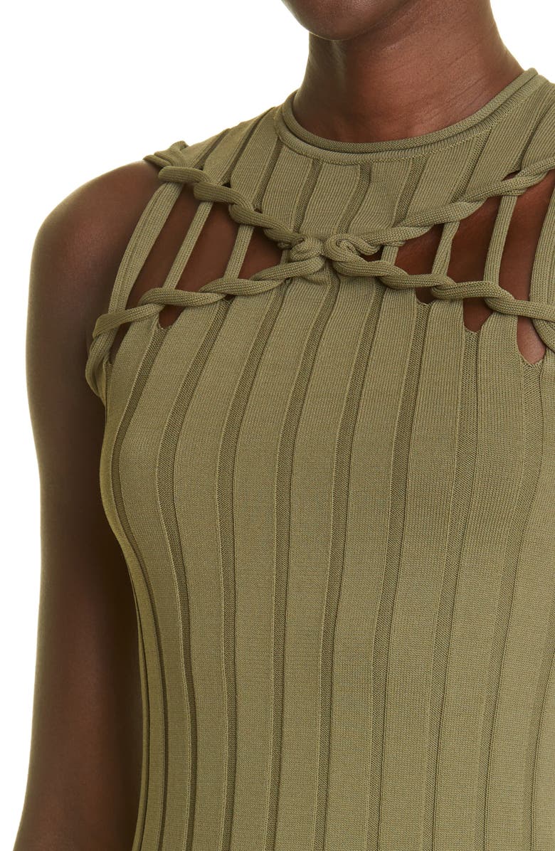 Dion Lee Braided Cutout Rib Sweater Tank, Alternate, color, 