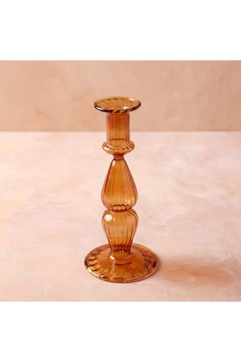 Nalia Marmalade Candlestick, Alternate, color, Marmalade