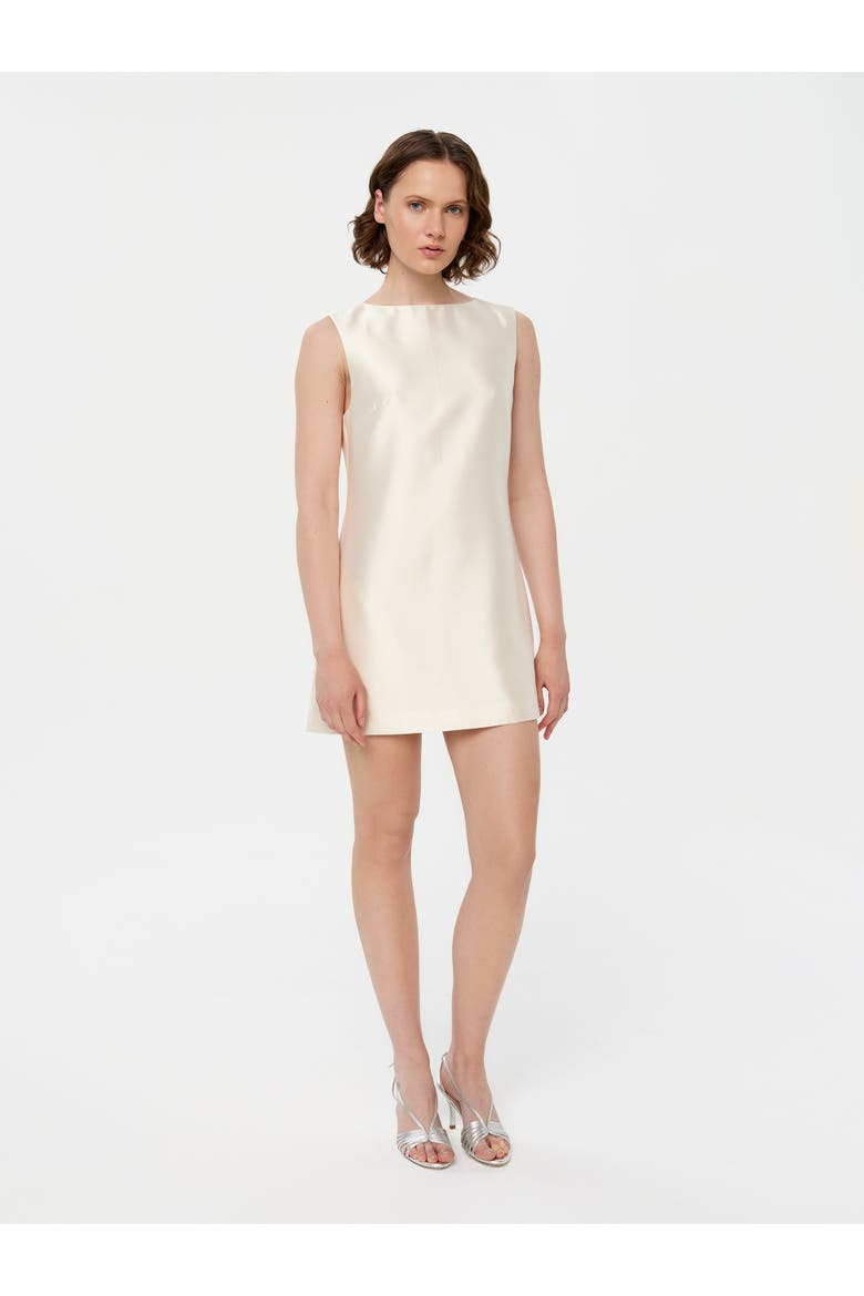 Embellished Two-Layer Bridal Mini Dress, Alternate, color, Ivory