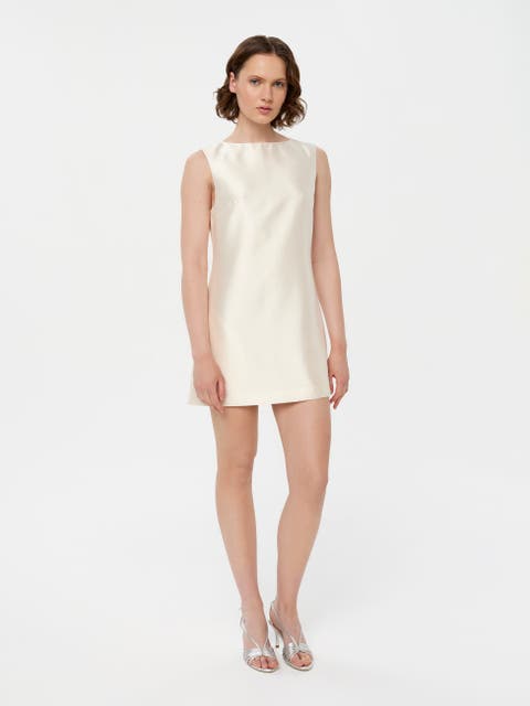 Silk Blend Bridal Mini Dress