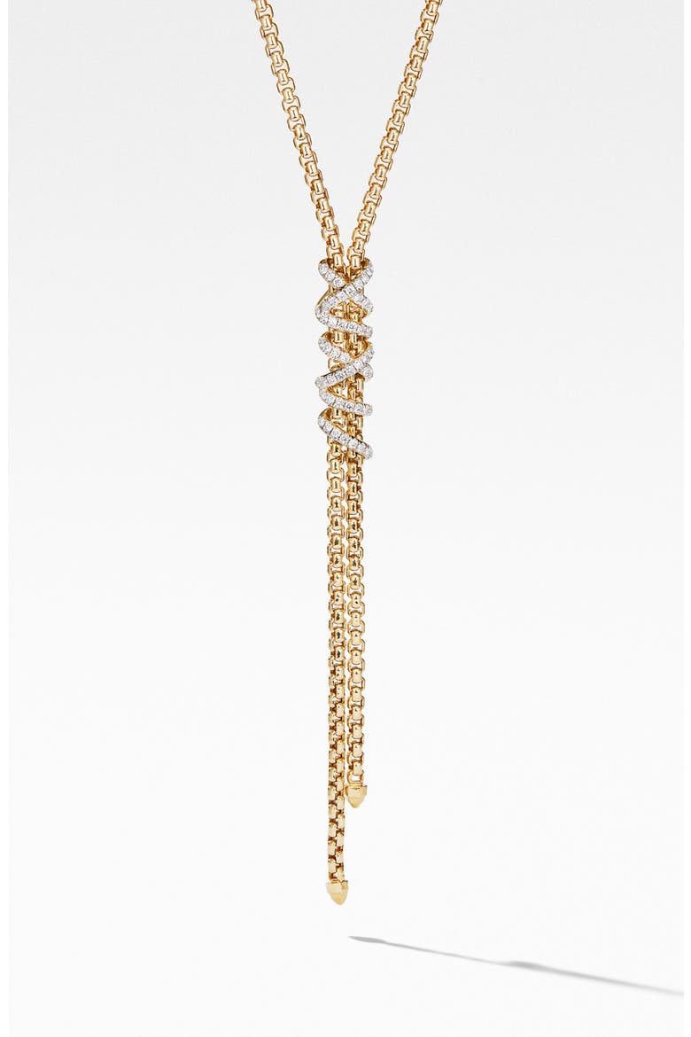 Helena Y-Necklace in 18K Yellow Gold with Diamonds, Main, color, GOLD/ DIAMOND