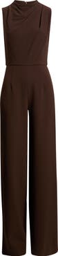 Black Halo Corrine Draped Bodice Wide Leg Jumpsuit