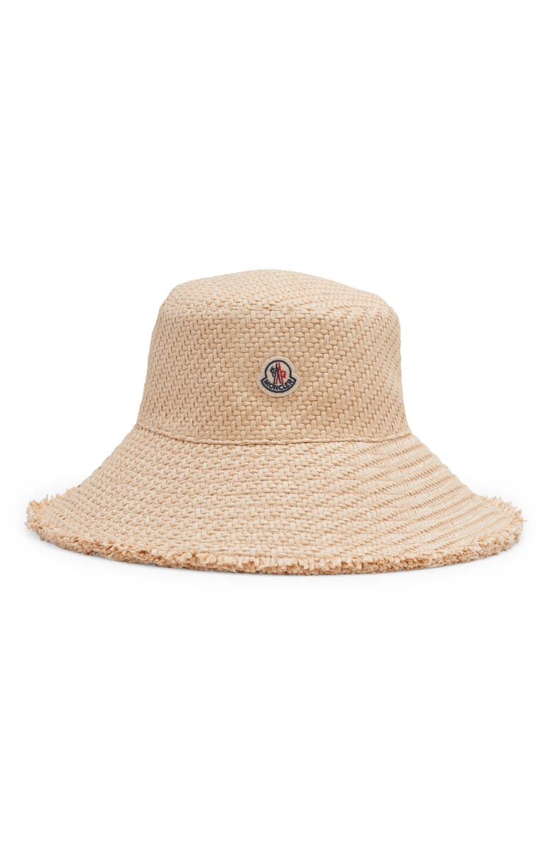 Moncler Archivio DNA Raffia Bucket Hat, Alternate, color, 