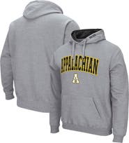 COLOSSEUM Men's Colosseum Heathered Gray Appalachian State Mountaineers Arch and Logo Pullover Hoodie