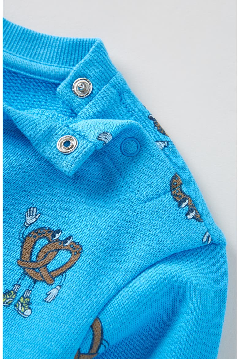 Print Fleece Sweatshirt & Joggers Set, Alternate, color, BLUE DRESDEN PRETZEL PALS