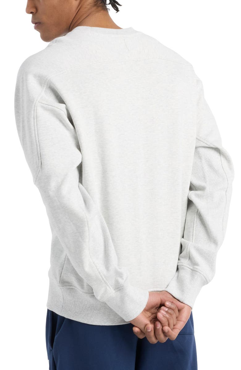 New Balance Varsity French Terry Crewneck Sweatshirt, Alternate, color, Ash Heather