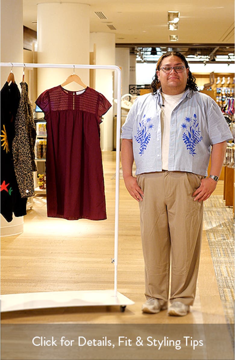 Pintuck Cotton Minidress, sales video thumbnail