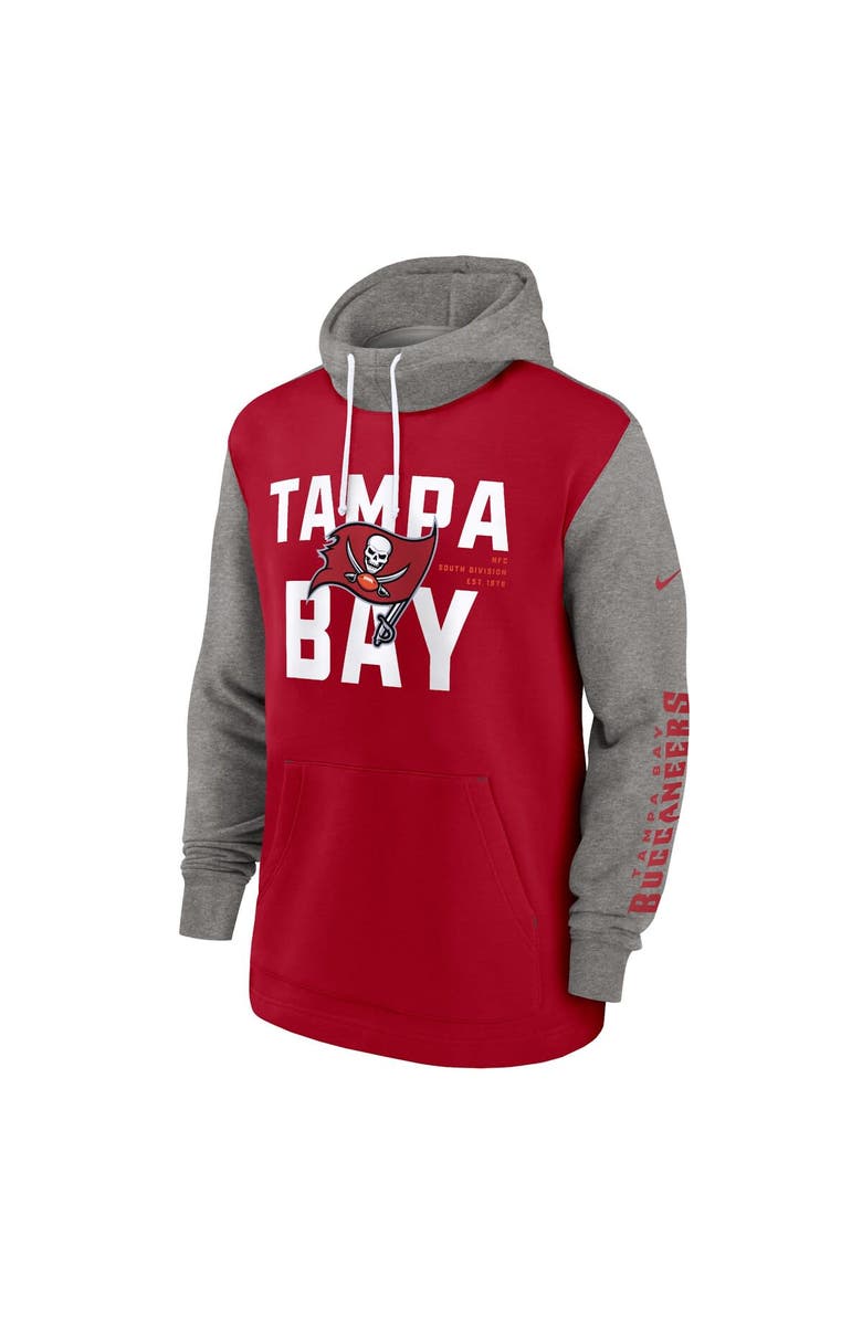 Nike Men's Nike Red Tampa Bay Buccaneers Fashion Color Block Pullover Hoodie, Alternate, color, Red