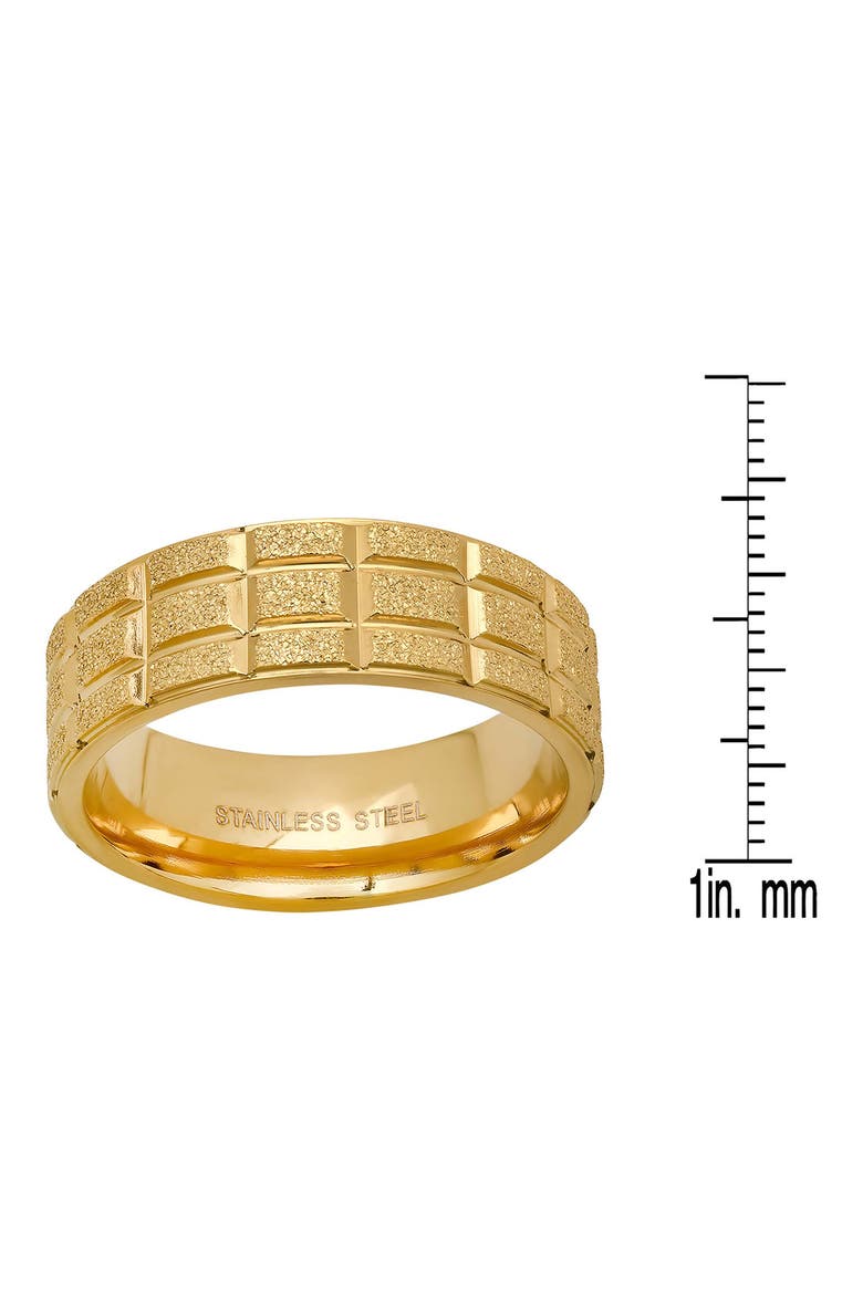 Men's Grid Wide Band Ring, Alternate, color, GOLD