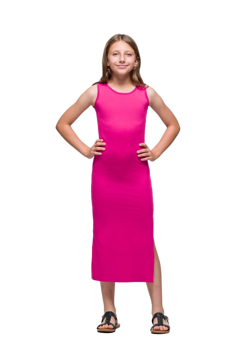 Side Slit Maxi Dress, Main, color, Pink