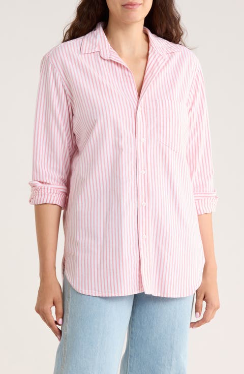 Joedy Boyfriend Cotton Button-Up Shirt